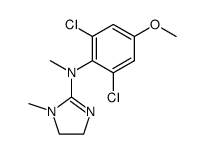 (2,6-dichloro-4-methoxy-phenyl)-methyl-(1-methyl-4,5-dihydro-1H-imidazol-2-yl)-amine结构式