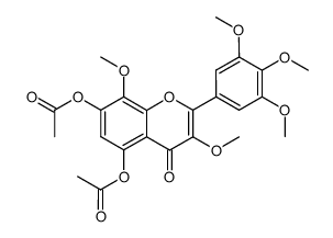 5,7-diacetoxy-3,8-dimethoxy-2-(3,4,5-trimethoxy-phenyl)-chromen-4-one Structure