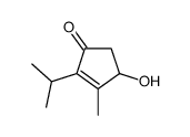 4-hydroxy-3-methyl-2-propan-2-ylcyclopent-2-en-1-one Structure