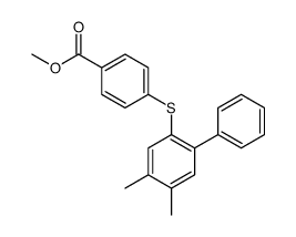 methyl 4-(4,5-dimethyl-2-phenylphenyl)sulfanylbenzoate结构式