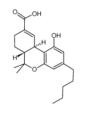 1-hydroxy-6,6-dimethyl-3-pentyl-6a,7,8,10a-tetrahydrobenzo[c]chromene-9-carboxylic acid Structure