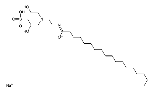 sodium (Z)-2-hydroxy-3-[(2-hydroxyethyl)[2-[(1-oxo-9-octadecenyl)amino]ethyl]amino]propanesulphonate structure