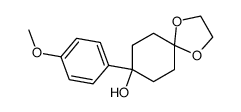 1-(4-methoxyphenyl)-1-hydroxycyclohexan-4-one ethylene ketal结构式