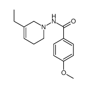 Benzamide, N-(3-ethyl-5,6-dihydro-1(2H)-pyridinyl)-4-methoxy- (9CI) structure