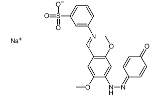 3-[[4-[(4-Hydroxyphenyl)azo]-2,5-dimethoxyphenyl]azo]benzenesulfonic acid sodium salt结构式