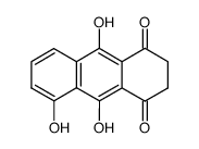 1,4-dioxo-1,2,3,4-tetrahydro-5,9,10-trihydroxyanthracene(leuco 1,4,5-trihydroxy-9,10-anthraquinone) Structure