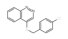 Cinnoline,4-[[(4-chlorophenyl)methyl]thio]- Structure