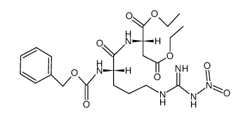 N-(Nα-benzyloxycarbonyl-Nω-nitro-L-arginyl)-L-aspartic acid diethyl ester结构式