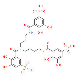 N,N',N''-tris(2,3-dihydroxy-5-sulfobenzoyl)-1,5,10-triazadecane结构式