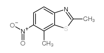 2,7-二甲基-6-硝基苯并噻唑结构式