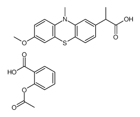 2-acetyloxybenzoic acid,2-(7-methoxy-10-methylphenothiazin-2-yl)propanoic acid Structure