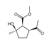 c-3-acetyl-1-methyl-c-2-methoxycarbonyl-r-1-cyclopentanol Structure