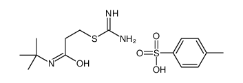 [3-(tert-butylamino)-3-oxopropyl] carbamimidothioate,4-methylbenzenesulfonic acid结构式