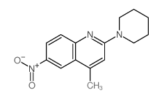 4-methyl-6-nitro-2-(1-piperidyl)quinoline structure