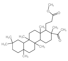 1-Chrysenepropanoicacid, 2-acetyloctadecahydro-2,4b,6a,9,9,10b,12a-heptamethyl-, methyl ester,(1S,2S,4aR,4bR,6aR,10aR,10bS,12aR)- Structure