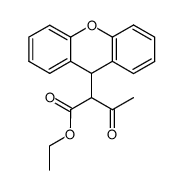 rac-9-(1'-ethoxycarbonyl-2'-oxoprop-1'-yl)xanthene结构式