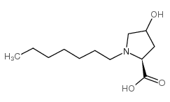 (2S,4R)-1-heptyl-4-hydroxypyrrolidine-2-carboxylic acid Structure