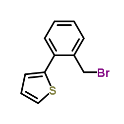 2-[2-(Bromomethyl)phenyl]thiophene structure