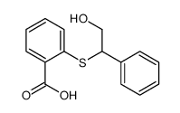 2-(2-hydroxy-1-phenylethyl)sulfanylbenzoic acid结构式