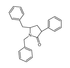 (5R)-1,5-dibenzyl-3-phenylpyrrolidin-2-one结构式