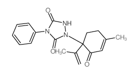 1,2,4-Triazolidine-3,5-dione,1-[4-methyl-1-(1-methylethenyl)-2-oxo-3-cyclohexen-1-yl]-4-phenyl- picture