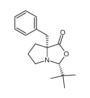 (2R,5R)-5-benzyl-2-tert-butyl-1-aza-3-oxabicyclo(3.3.0)octan-4-one Structure