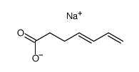 sodium (E)-4,6-heptadienoate Structure