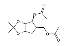 (1R,2S,3S,4S)-2-acetoxy-1-(acetoxymethyl)-3,4-isopropylidenedioxycyclopentane Structure