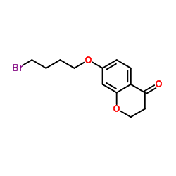 7-(4-Bromobutoxy)-2,3-dihydro-4H-chromen-4-one结构式