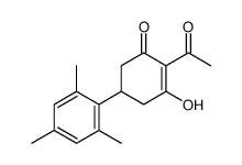 2-acetyl-3-hydroxy-5-(2,4,6-trimethylphenyl)cyclohex-2-en-1-one结构式