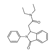 N,N-diethyl-2-(3-oxo-2-phenyl-1H-isoindol-1-yl)acetamide结构式