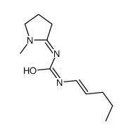 1-(1-methylpyrrolidin-2-ylidene)-3-pent-1-enylurea结构式