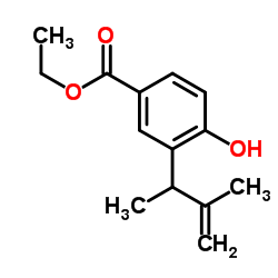 Ethyl 4-hydroxy-3-(3-methyl-3-buten-2-yl)benzoate Structure