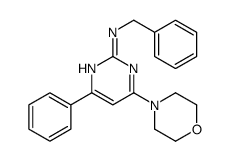 N-benzyl-4-morpholin-4-yl-6-phenylpyrimidin-2-amine结构式