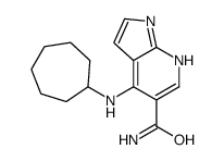 4-(cycloheptylamino)-1H-pyrrolo[2,3-b]pyridine-5-carboxamide Structure