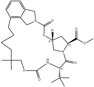 Methyl (1R,21S,24S)-21-tert-butyl-16,16-dimethyl-3,19,22-trioxo-2,18-dioxa-4,20,23-triazatetracyclo[21.2.1.1(4,7).0(6,11)]heptacosa-6,8,10-triene-24-carboxylate图片