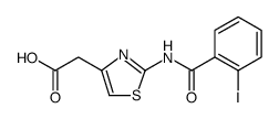 4-Thiazoleacetic acid, 2-[(2-iodobenzoyl)amino]结构式