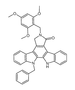 12-benzyl-6-(2,4,6-trimethoxybenzyl)indolo[2,3-a]pyrrolo[3,4-c]carbazole结构式