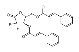 D-erythro-Pentonic acid, 2-deoxy-2,2-difluoro-, γ-lactone, 3,5-bis[(2E)-3-phenyl-2-propenoate] Structure