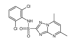 N-(2,6-dichlorophenyl)-5,7-dimethyl-[1,2,4]triazolo[1,5-a]pyrimidine-2-sulfonamide结构式