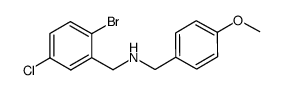 N-(4-methoxybenzyl)(2-bromo-5-chlorophenyl)methanamine结构式