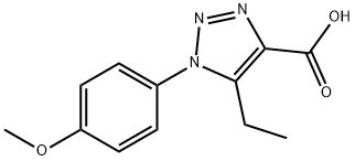 5-ethyl-1-(4-methoxyphenyl)-1H-1,2,3-triazole-4-carboxylic acid结构式