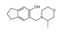 6-[(3-methylmorpholin-4-yl)methyl]-2,3-dihydro-1H-inden-5-ol结构式