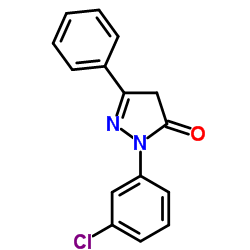 2-(3-Chlorophenyl)-5-phenyl-2,4-dihydro-3H-pyrazol-3-one结构式