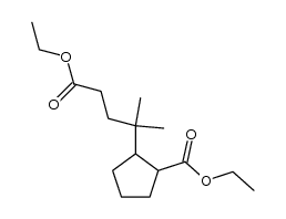 ethyl 4-(2-ethoxycarbonylcyclopentyl)-4-methylpentanecarboxylate Structure