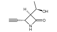 2-Azetidinone, 4-ethynyl-3-(1-hydroxyethyl)-, [3S-[3alpha(S*),4beta]]- (9CI) Structure