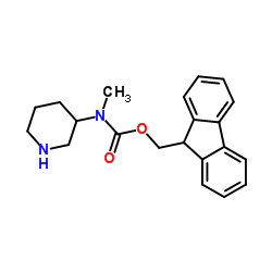 9H-Fluoren-9-ylmethyl methyl(3-piperidinyl)carbamate Structure