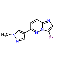 3-Bromo-6-(1-methyl-1H-pyrazol-4-yl)imidazo[1,2-b]pyridazine结构式