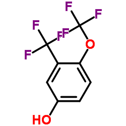 4-(三氟甲氧基)-3-(三氟甲基)苯酚结构式