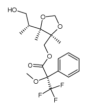 (2'R,2R,3R,4S)-5-[2'-methoxy-2'-(trifluoromethyl)phenylacetoxy]-2,3,4-trimethyl-3,4-methylenedioxy-1-pentanol结构式